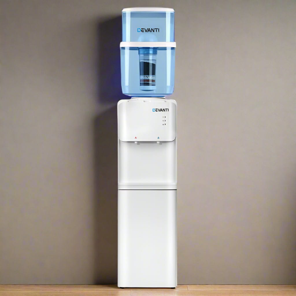 Devanti Water Cooler Dispenser Stand 22L Bottle White - SportZone.co.nz