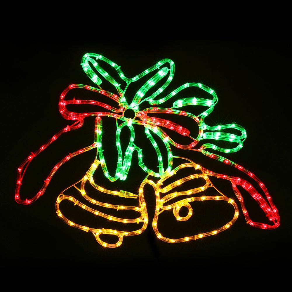 0.76M Christmas Lights 216 LED Bell Motif Light Decorations Jingle Jollys - SportZone.co.nz