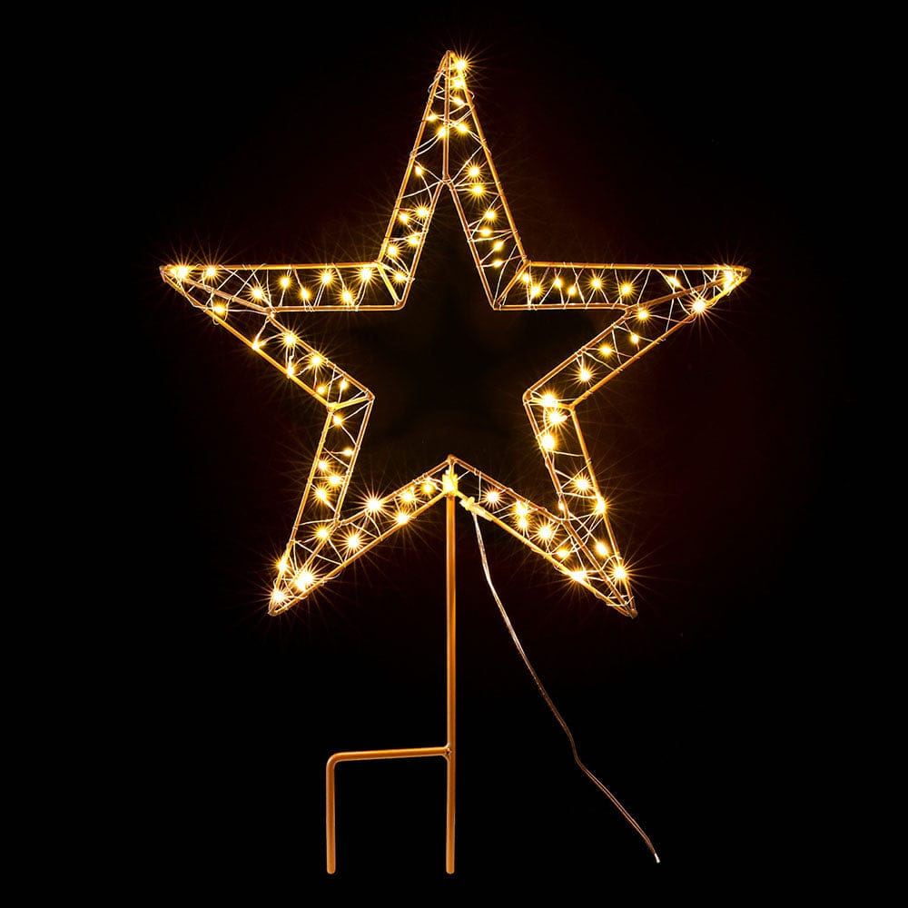 100 LED Christmas Lights Fairy Light Ground Star Garden Decoration Jingle Jollys - SportZone.co.nz