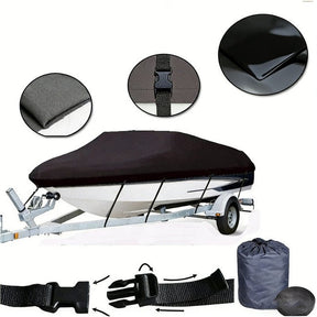 12-14ft Boat Cover Trailerable Marine Grade 600D Black - SportZone.co.nz