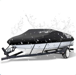 16-18ft Boat Cover Trailerable Marine Grade 600D Black - SportZone.co.nz