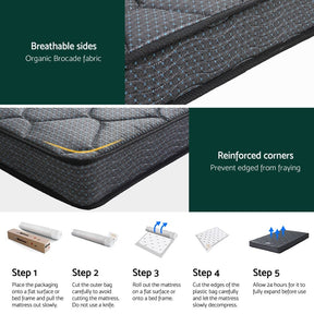 16cm Mattress Giselle Bonnell Spring Single - SportZone.co.nz