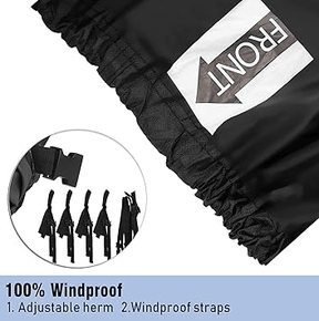17-19ft Boat Cover Trailerable Marine Grade 600D Black - SportZone.co.nz