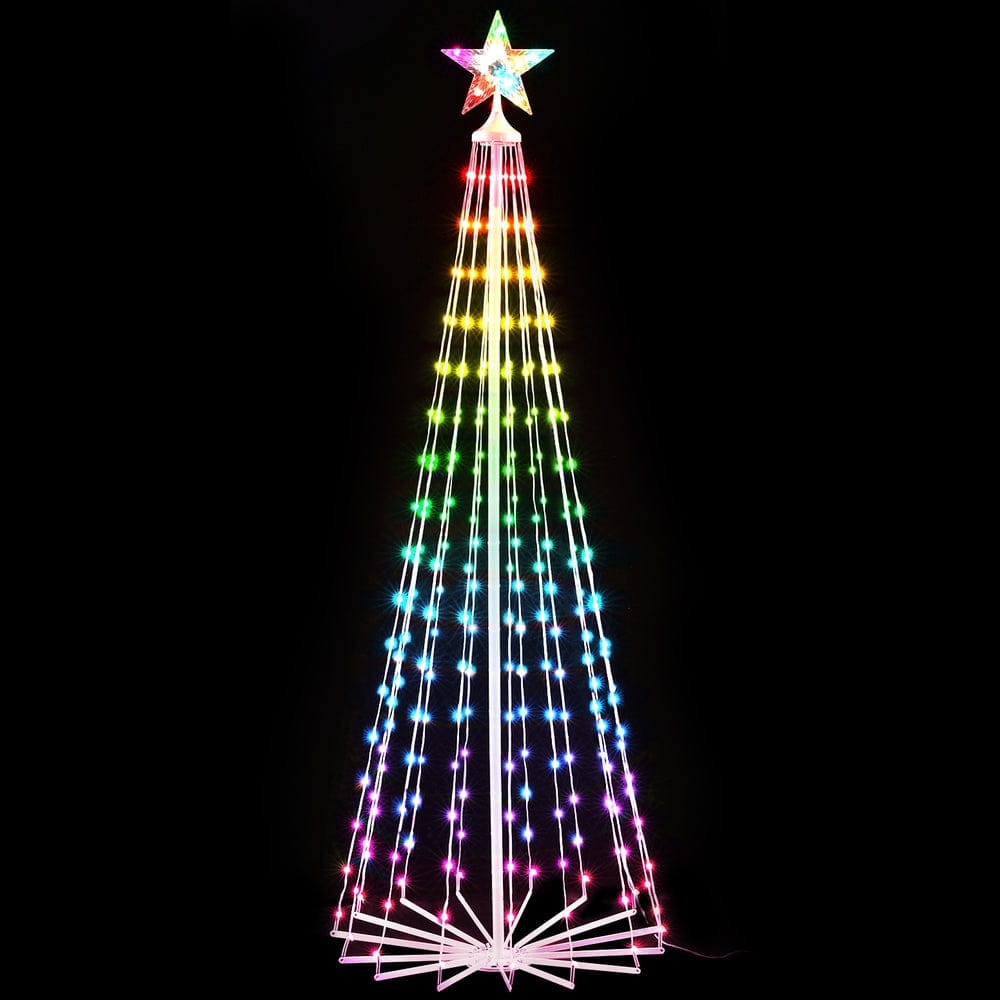 1.8M Christmas Tree 265 LED RGB Fairy Lights Jingle Jollys - SportZone.co.nz