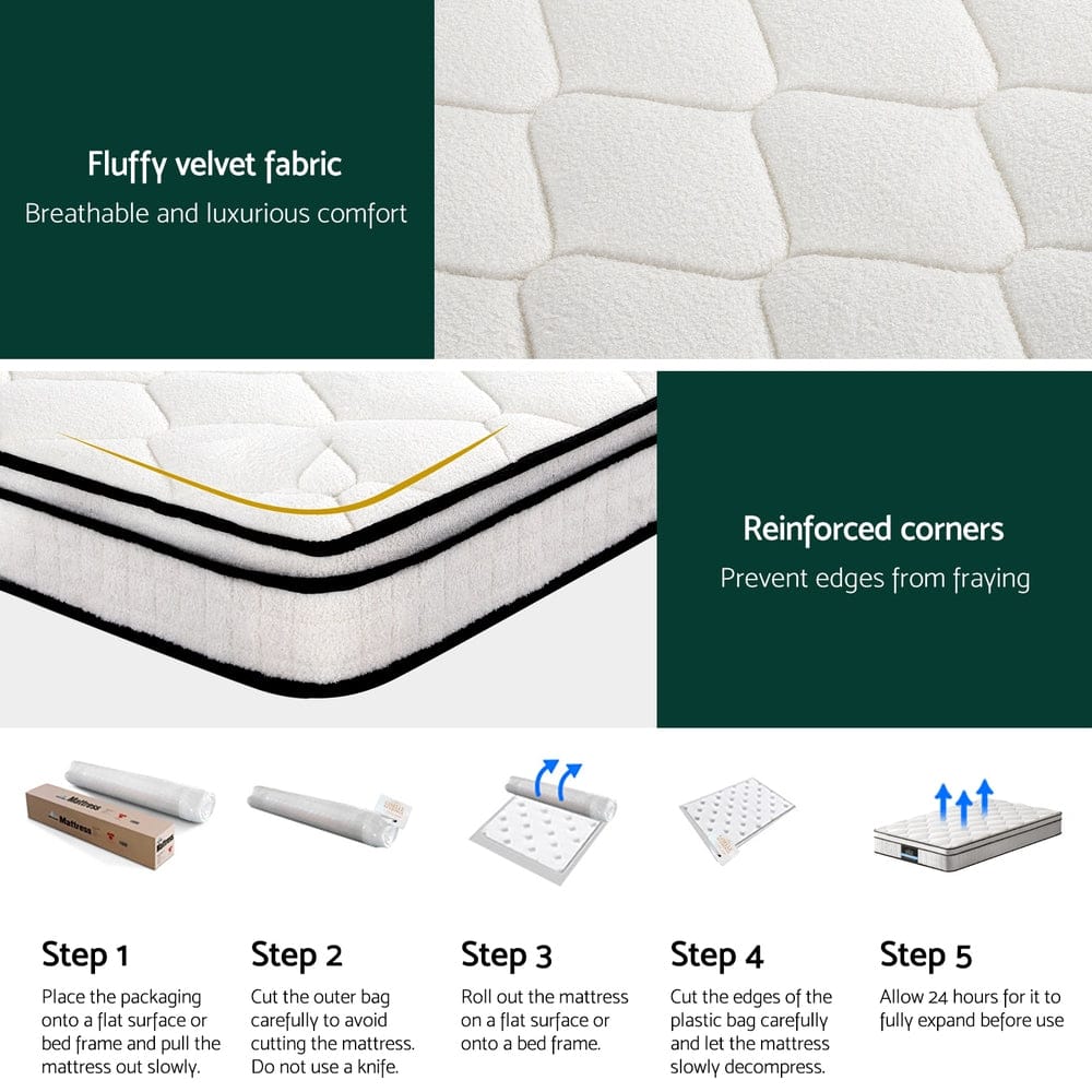 22cm Giselle Mattress Single Size - SportZone.co.nz