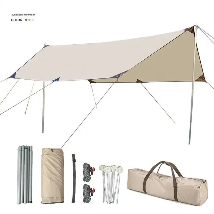 400*292 cm Naturehike Cloud Up 2 - 3 Person Backpacking Tent Tarp - Waterproof, UV Protection, Sunshade Canopy Shelter for Camping, Hiking, Picnic - SportZone.co.nz