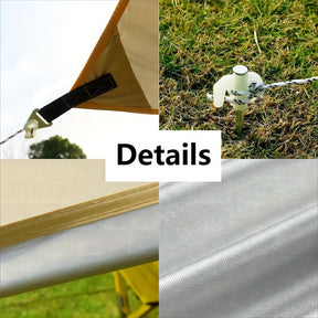 438*292 cm Naturehike Cloud Up Hexagon Backpacking Tent Tarp - Waterproof, UV Protection, Sunshade Canopy Shelter for Camping, Hiking, Picnic - SportZone.co.nz