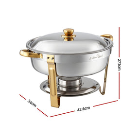 5-Star Chef 5L Chafing Dish Set 2-Pack, Food Warmer Catering Server Buffet - SportZone.co.nz