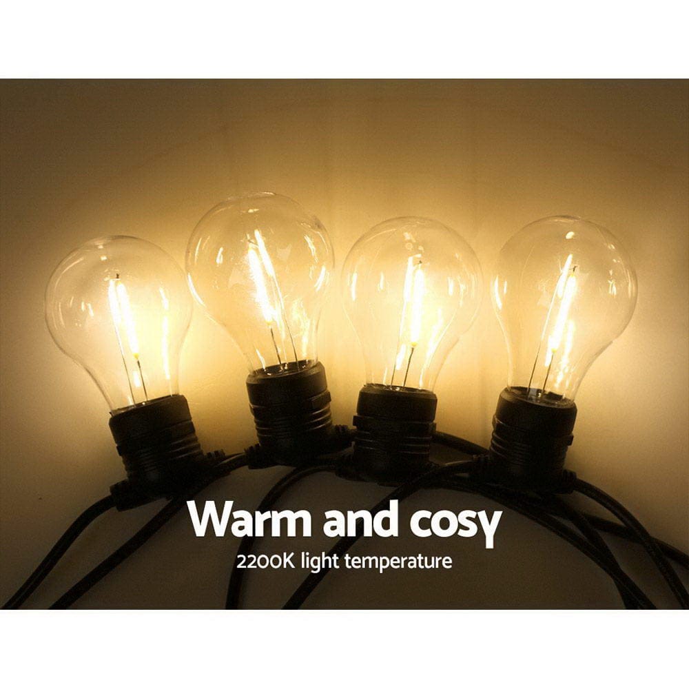 50m LED Festoon String Lights Outdoor Christmas Decorations Wedding Garden Party - SportZone.co.nz