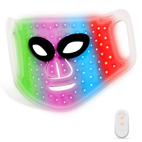 LED Light Therapy Face Mask – 98 LEDs, 4 Colour Modes, USB Rechargeable