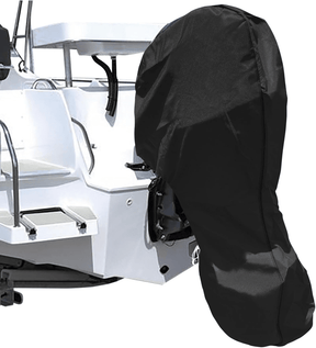 600D Oxford Cloth Outboard Motor Cover, Waterproof UV Resistant Boat Engine Protective Cover for Yacht Fishing Boat（100-150HP） - SportZone.co.nz