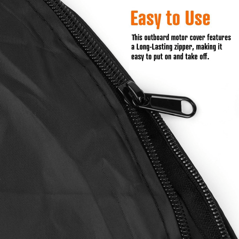 600D Oxford Cloth Outboard Motor Cover, Waterproof UV Resistant Boat Engine Protective Cover for Yacht Fishing Boat（20-30HP） - SportZone.co.nz