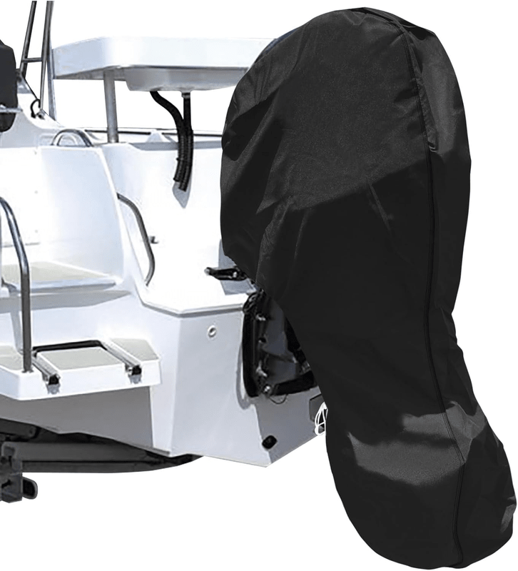 600D Oxford Cloth Outboard Motor Cover, Waterproof UV Resistant Boat Engine Protective Cover for Yacht Fishing Boat（20-30HP） - SportZone.co.nz