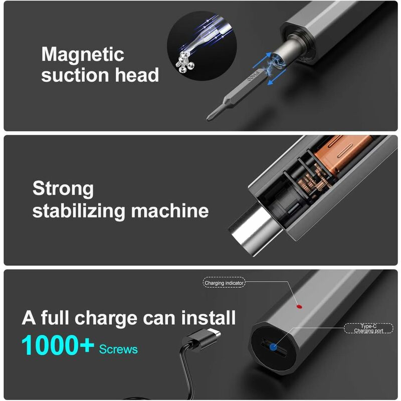 66 - in - 1 Cordless Electric Precision Screwdriver Kit with LED Ligh - SportZone.co.nz