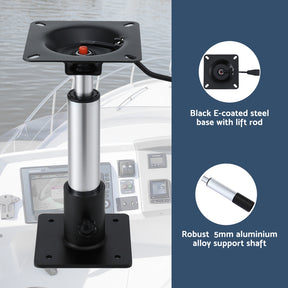 Seamanship Boat Seat Pedestal 34 - 46cm Adjustable Gas Lift 360 Degrees Swivel