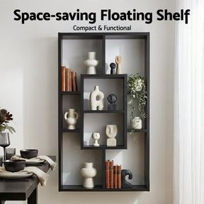 Artiss Floating Wall Shelves Bookshelf Black