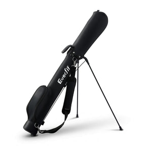 Everfit Golf Stand Bag Lightweight Sunday Pitch And Putt Bag Black