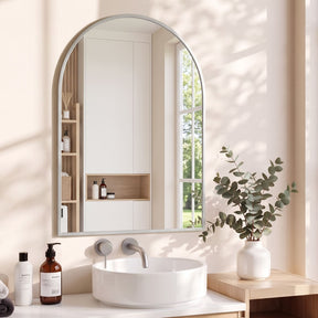 Embellir 61x41cm Silver Arch Wall Mirror