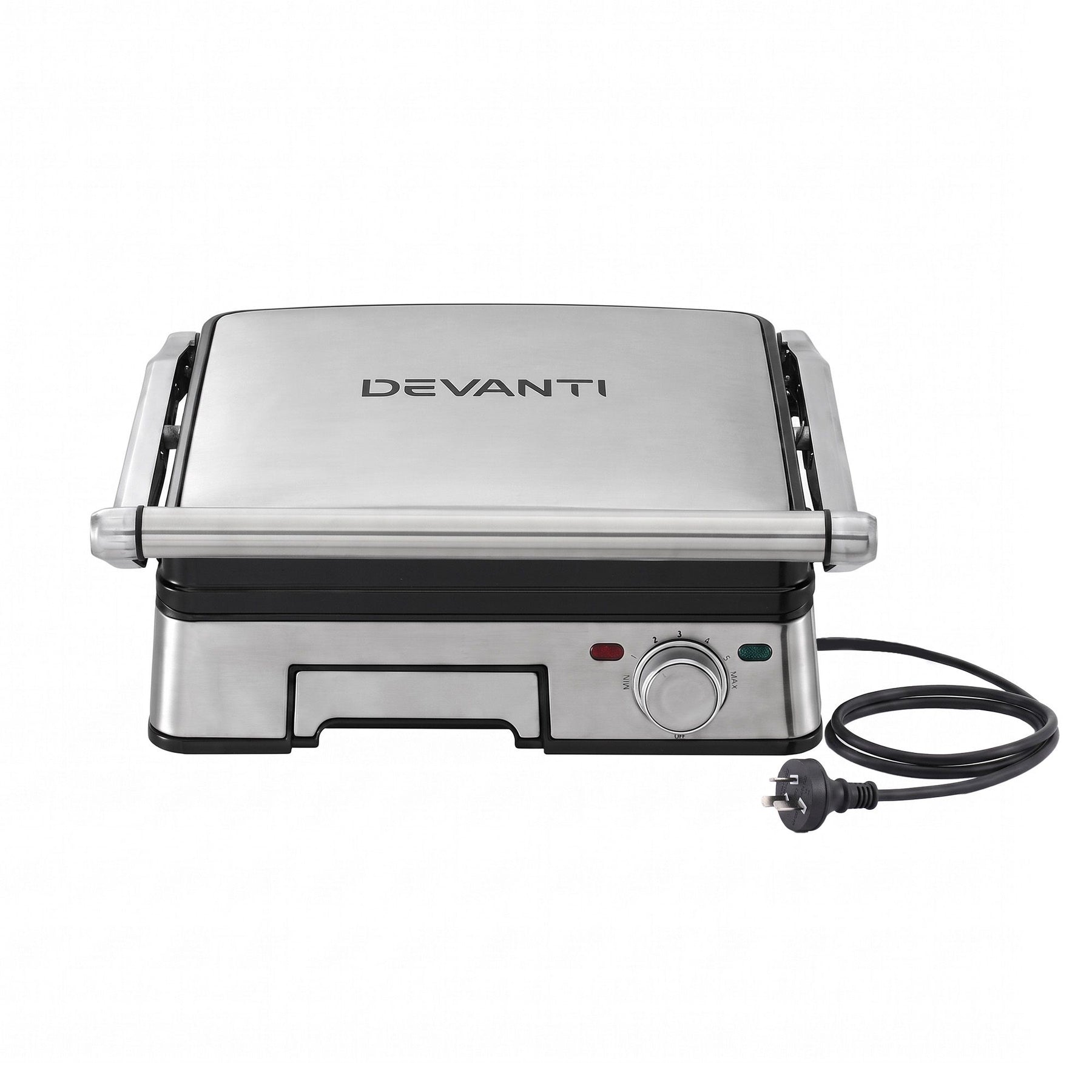 Devanti 2000W 3-in-1 Panini Press Grill Sandwich Maker 180° Open 4 Slice