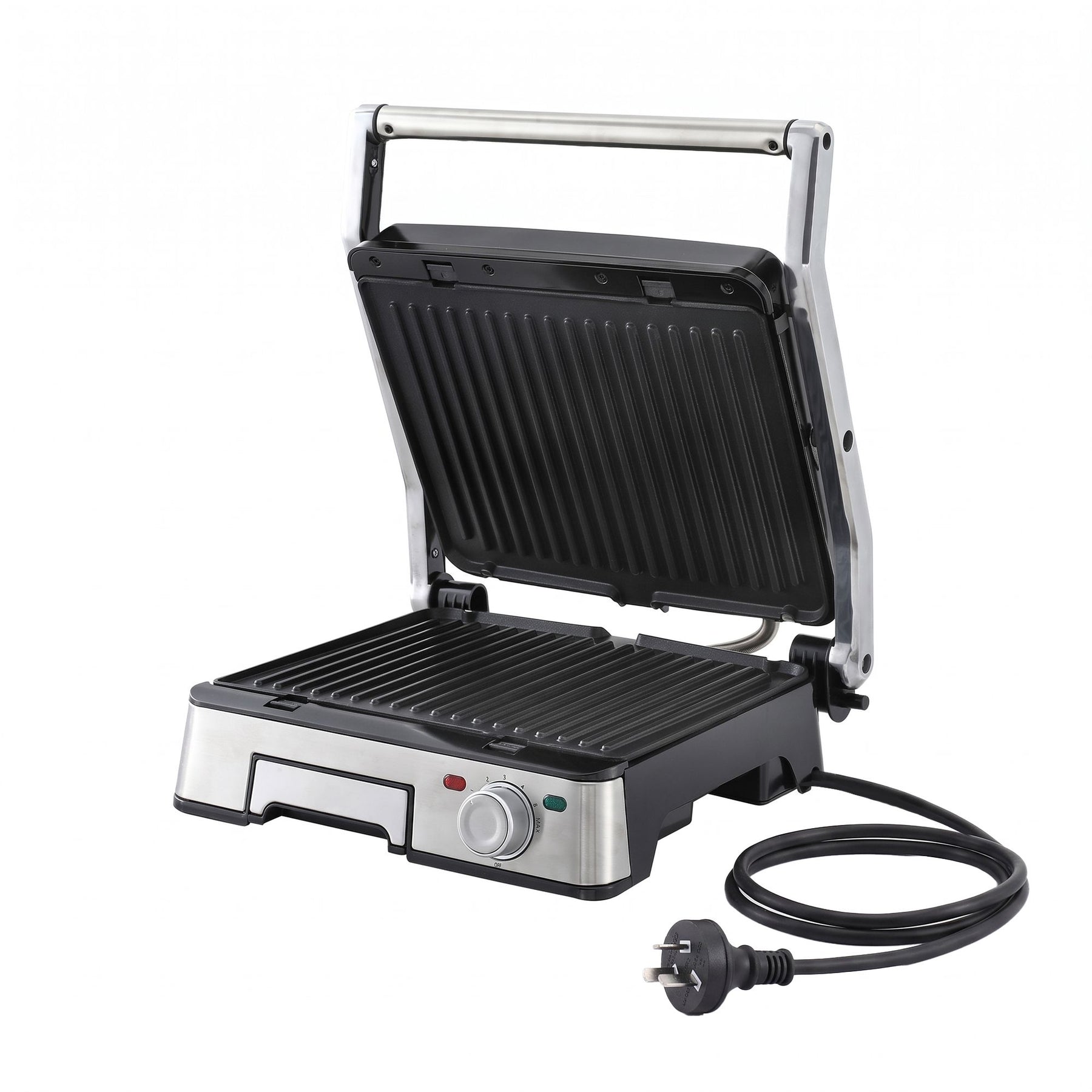 Devanti 2000W 3-in-1 Panini Press Grill Sandwich Maker 180° Open 4 Slice