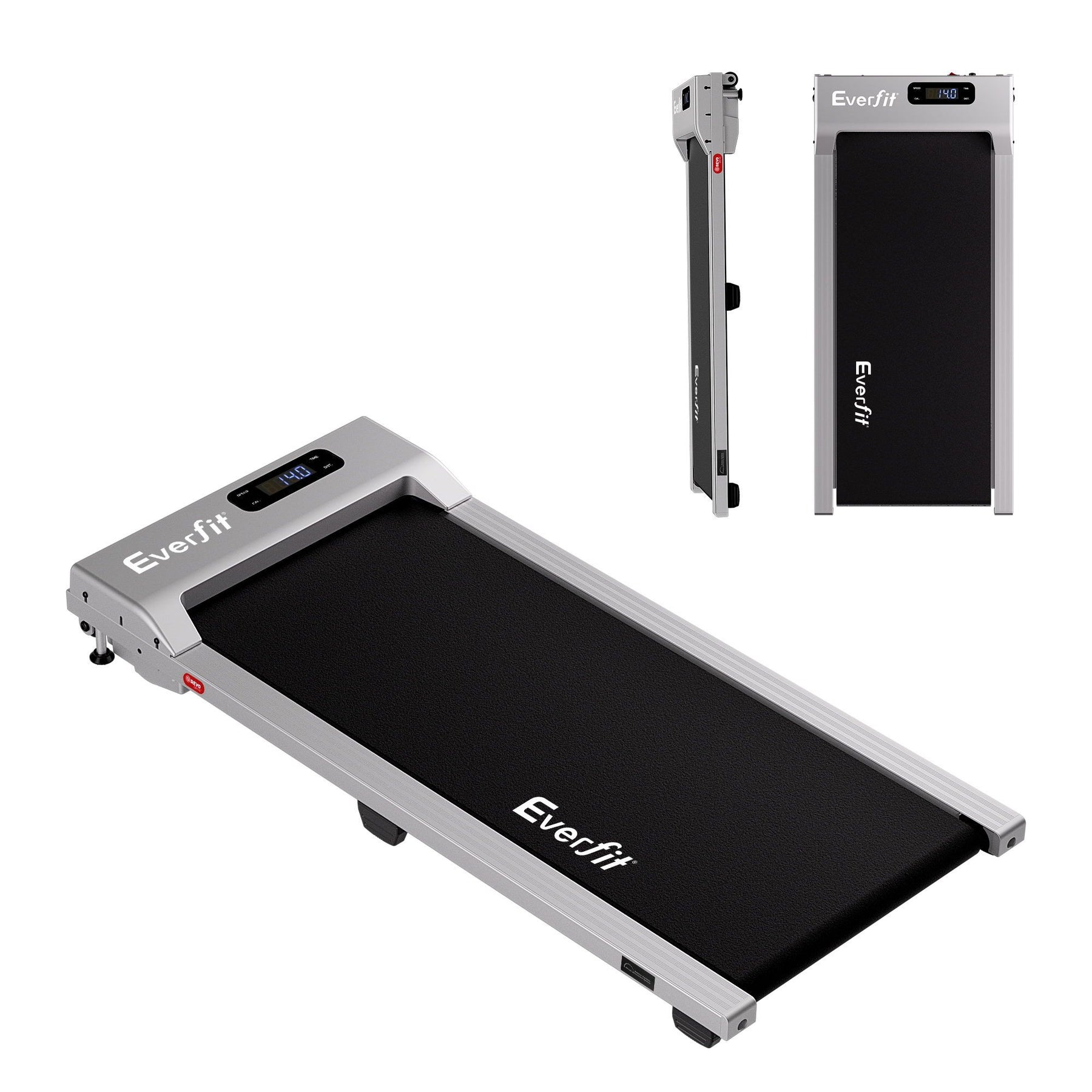 Everfit 3 in 1 Walking Pad Treadmill 12% Incline Under Desk Treadmills for Home Gym With 38cm Wide Belt Silver