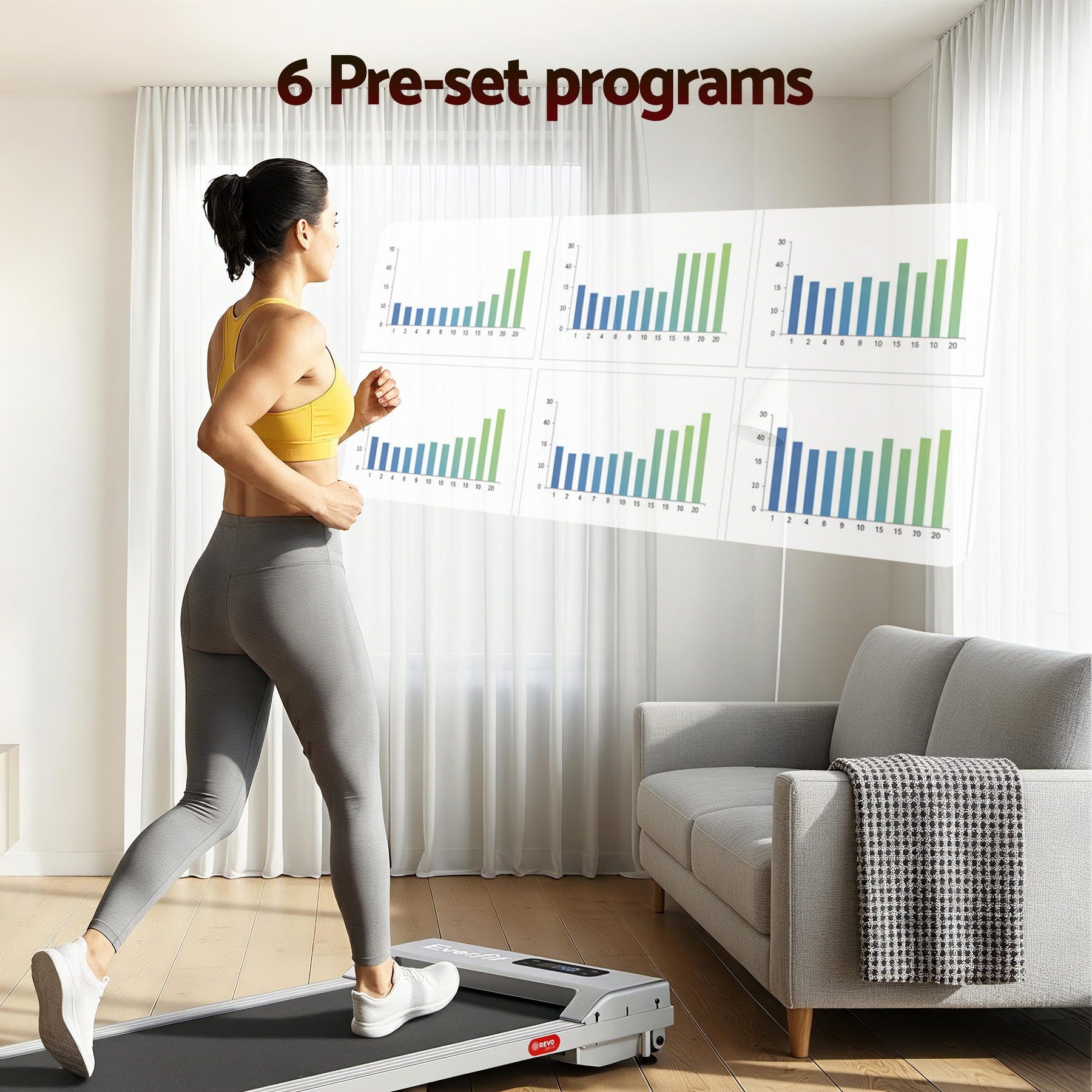 Everfit 3 in 1 Walking Pad Treadmill 12% Incline Under Desk Treadmills for Home Gym With 38cm Wide Belt Silver