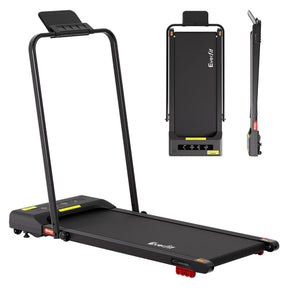 Everfit 3 in 1 Treadmill Electric Walking Pad Under Desk Office Home Gym Incline 380mm Black