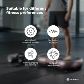 Social Hike 68cm Vibration Plate Machine Full Body Workout Platform Rose