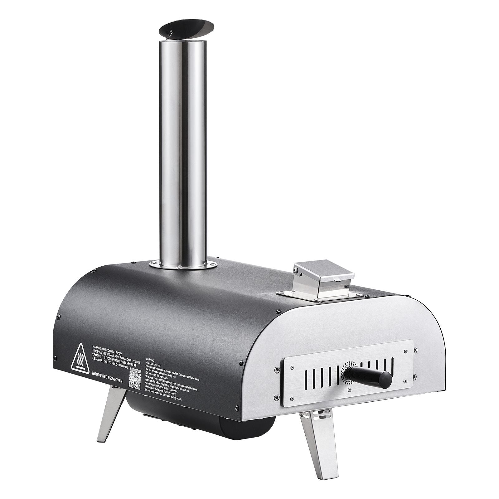 Outdoor Wood Fired Pizza Oven 12" Portable with Pizza Stone & Carry Bag