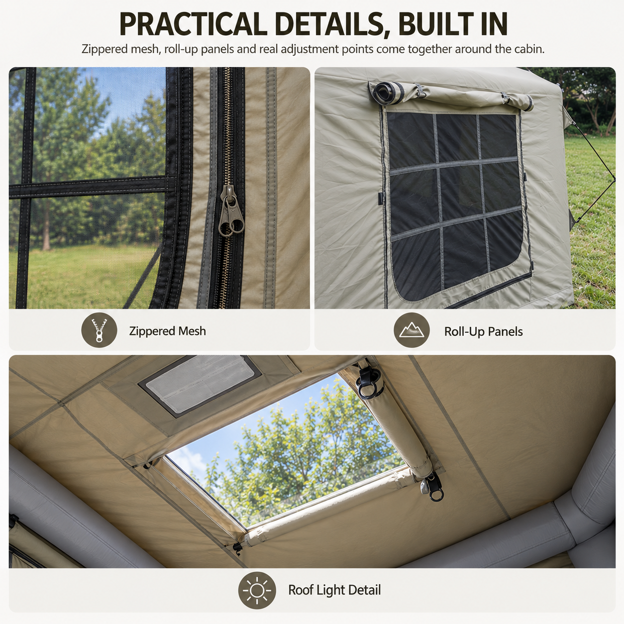 Weisshorn Inflatable Camping Tent Cabin Style with Skylight Mesh 300x265cm