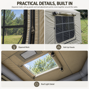 Weisshorn Inflatable Camping Tent Cabin Style with Skylight Mesh 300x265cm
