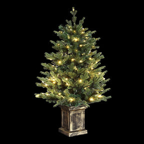 Jingle Jollys Christmas Tree 1.2M LED Potted Xmas Tree Party Decor 8 Light Modes