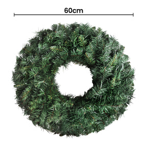 Jingle Jollys 60cm Christmas Wreath Garland Xmas Decorations Wedding Party