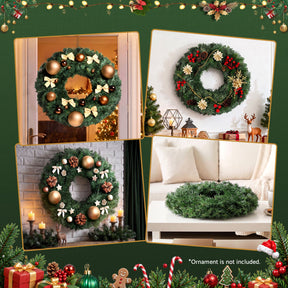 Jingle Jollys 60cm Christmas Wreath Garland Xmas Decorations Wedding Party