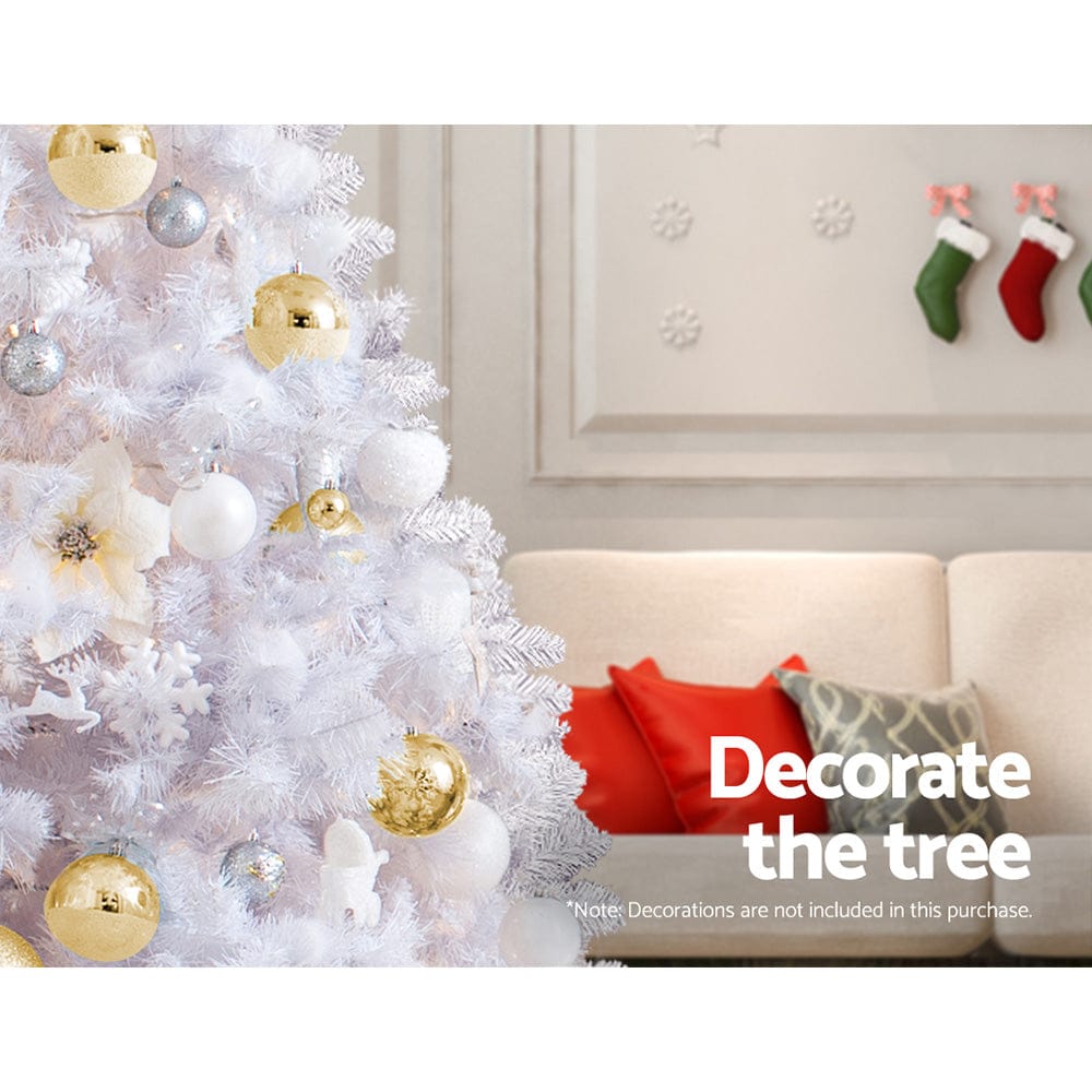 Jingle Jollys Christmas Tree 2.1m 1000 White Tips Xmas Tree Decorations