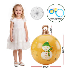 Jingle Jollys Christmas Inflatable Ball 60cm Led Illuminated Snowman Xmas Decor