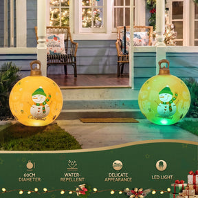 Jingle Jollys Christmas Inflatable Ball 60cm Led Illuminated Snowman Xmas Decor