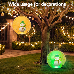Jingle Jollys Christmas Inflatable Ball 60cm Led Illuminated Snowman Xmas Decor