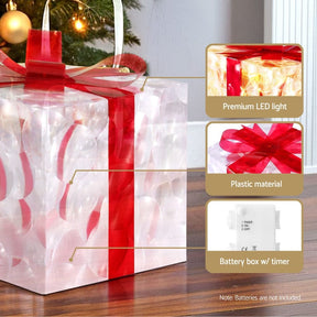 3 PCS Christmas Lights 70 LED Fairy Light Gift Box Jingle Jollys