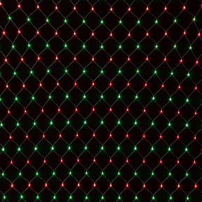 Jingle Jollys Christmas Lights 6x4m Christmas Net Lights 1000LED Red Green Festive Lighting