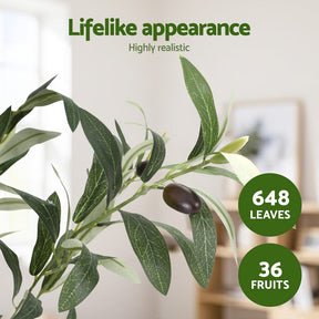 Artiss 155cm Artificial Olive Tree Faux Trees Indoor Decor Artificial Plants Lifelike Plant - SportZone.co.nz