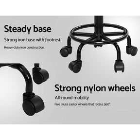 Artiss 2x Salon Stool Round Swivel Chair - SportZone.co.nz