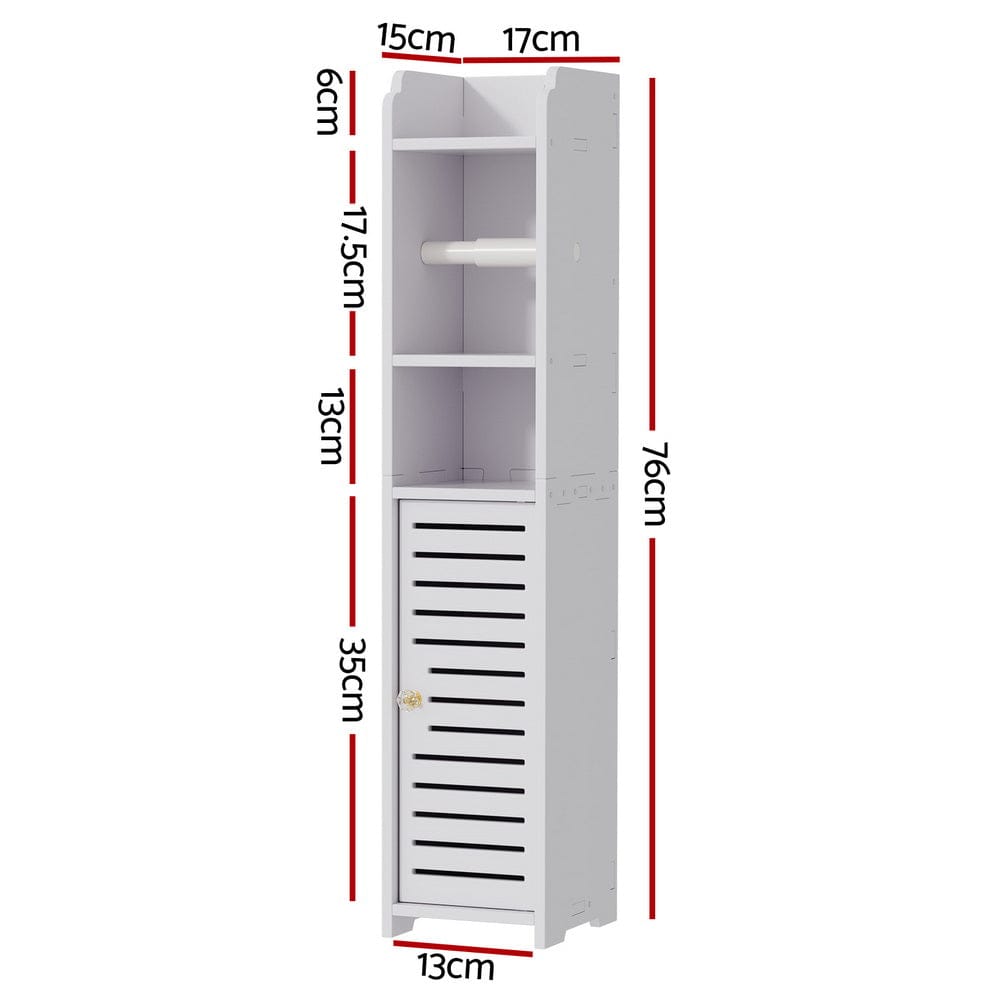 Artiss Bathroom Cabinet Toilet Roll Holder Tissue Organizer 3 Tier Floor Cabinet - SportZone.co.nz