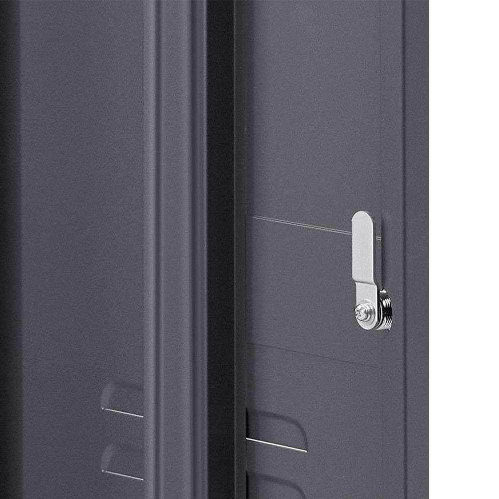 Artiss Bedside Table Metal Cabinet - Black - SportZone.co.nz