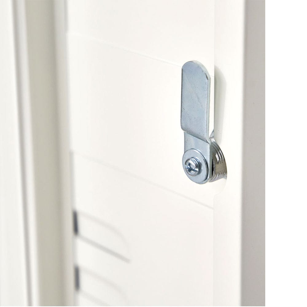 Artiss Bedside Table Metal Cabinet - White - SportZone.co.nz