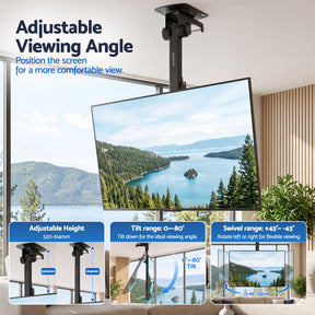 Artiss Ceiling TV Mount 23-55 Inch Flip Down Folding VESA 400x400 Height Adjustable Swivel - SportZone.co.nz