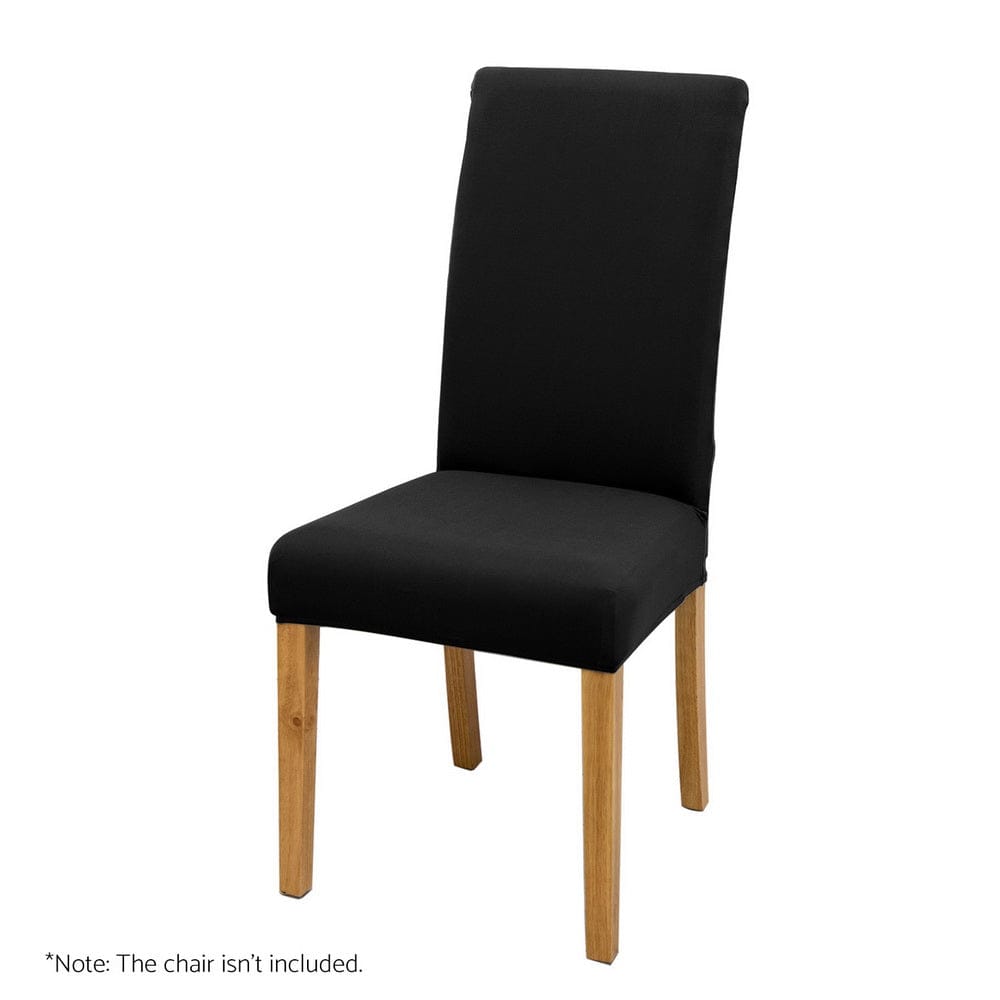 Artiss Dining Chair Covers 6x Slipcovers Spandex Stretch Banquet Wedding Black - SportZone.co.nz