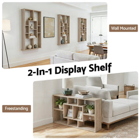 Artiss Floating Wall Shelves Bookshelf Wood - SportZone.co.nz