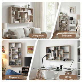 Artiss Floating Wall Shelves Bookshelf Wood - SportZone.co.nz