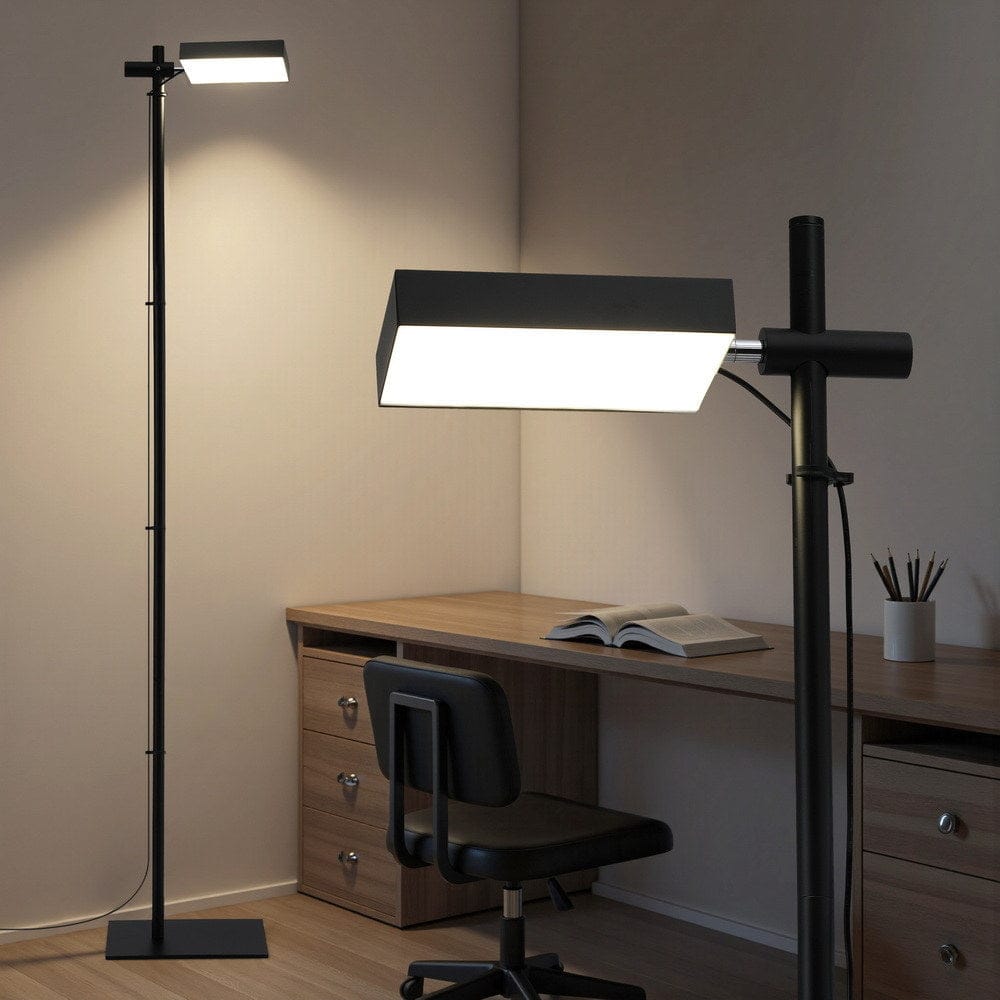 Artiss LED Floor Lamp, Modern Reading Lamp 360～ Rotating Adjustable Light Head,12W Standing Lamp for Living Room, Bedroom Office - SportZone.co.nz